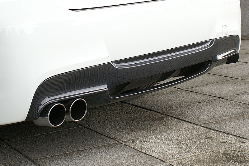 3D Design Carbon Fiber Rear Diffuser Single Exhaust BMW 3 Series E90 M-Sport 06-11