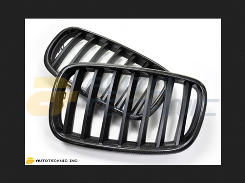 AutoTecknic Replacement Real Carbon Fiber Front Grilles BMW E71 X6 | X6M 09-14