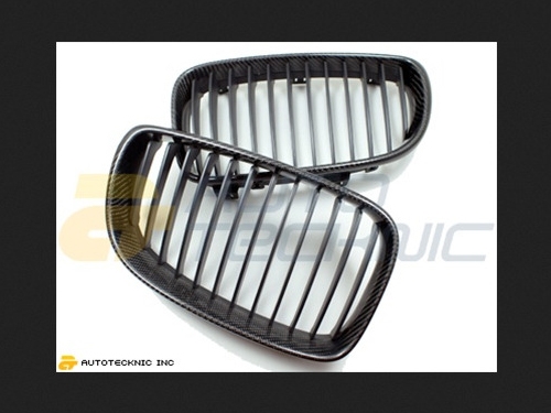 AutoTecknic Replacement Real Carbon Fiber Front Grilles BMW E82 Coupe | E88 Cabrio | 1 Series Including 1M 08-13
