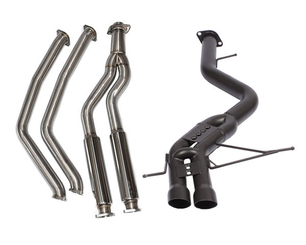 Berk Technology Downpipe Back Race Exhaust with Muffler Delete - Ceramic Coated BMW 135i N55 1-Series E82 10-13