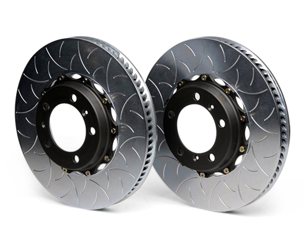 Brembo 2-Piece Floating Slotted 380mm Front 17mm Gap Rotors with Pads Porsche 997 Turbo PCCB 07-12