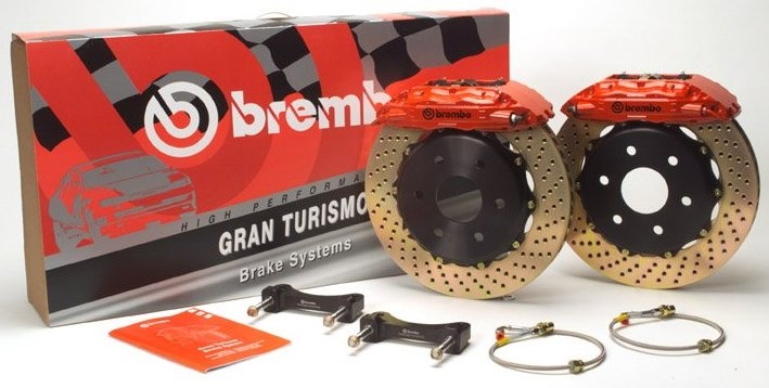 Brembo GT 13.6 Inch 4 Piston 2pc Rear Brake Kit Ferrari 550/575 96-05