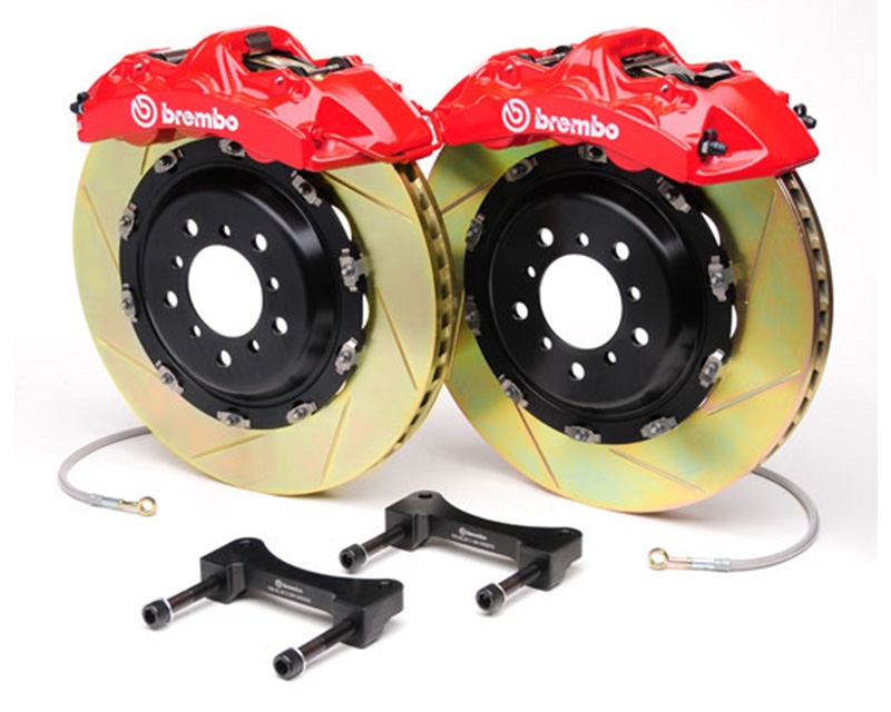 Brembo GT 15 Inch 8 Piston 2pc Slotted Discs Front Brake Kit Mercedes-Benz S350 06-13