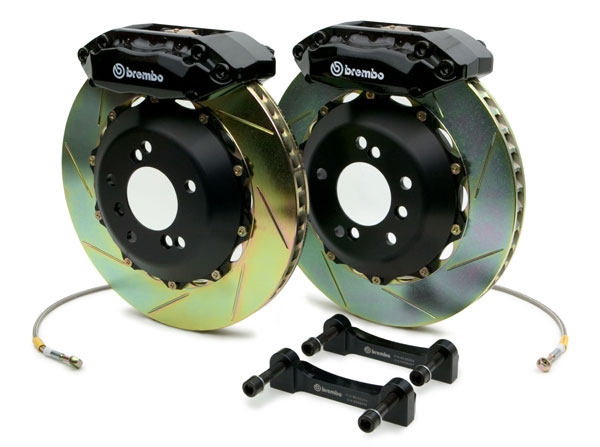 Brembo GT Front 15 Inch 6 Piston Big Brake Kit Slotted 2pc Mercedes-Benz C63 AMG W204 08-14