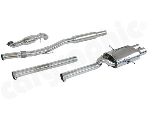 Cargraphic Turbo-Back Exhaust System with Integrate Exhaust Flap Mini Cooper S R56 07-13