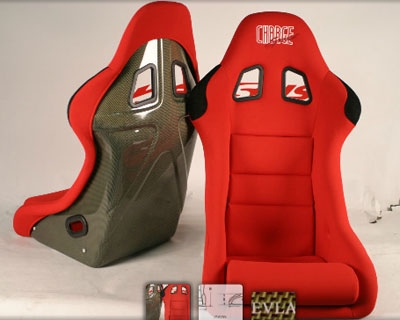 ChargeSpeed Racing Seat Shark Type Kevlar Red (Japanese Kevlar)