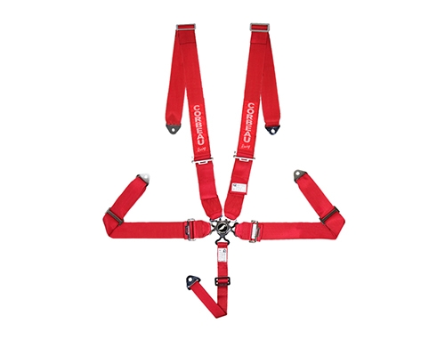 Corbeau 3-Inch 5-Point Harness Belt Red Camlock 53007B