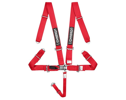 Corbeau 3-Inch 5-Point Harness Belt Red Latch & Link LL53007B