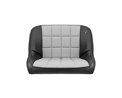 Corbeau 36-Inch Baja Bench Suspension Seat in Black Vinyl / Greay Cloth 63419