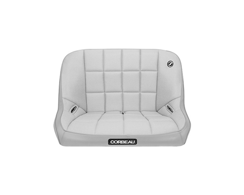 Corbeau 36-Inch Baja Bench Suspension Seat in Grey Vinyl / Cloth 63408