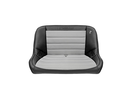Corbeau 40-Inch Baja Bench Suspension Seat in Black Vinyl / Grey Cloth 64019