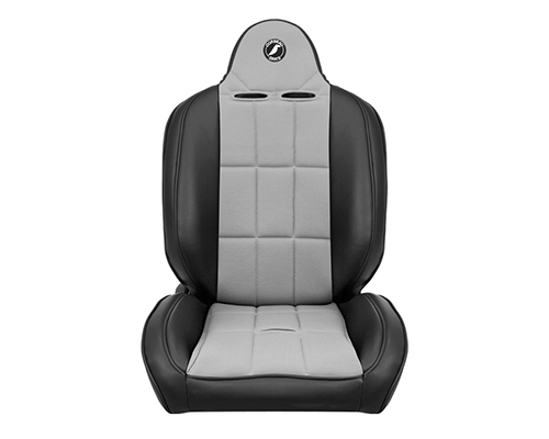 Corbeau Baja RS Suspension Seat in Black Vinyl / Grey Cloth 66419