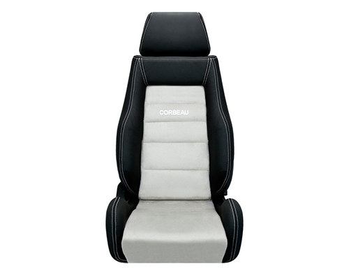 Corbeau GTS II Reclining Seat in Black Leather / Grey Microsuede LS20309
