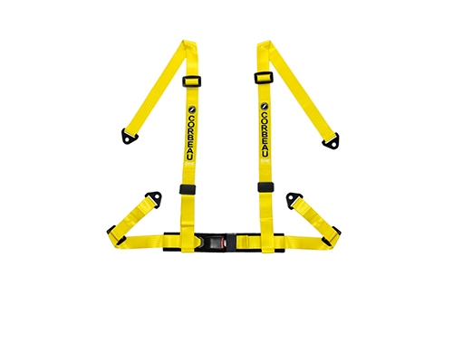 Corbeau Harness Belt Yellow 4 Point Snap-In 44003S