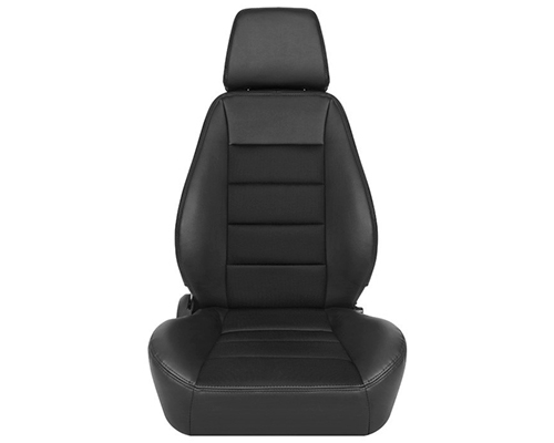 Corbeau Sport Reclining Seat in Black Vinyl / Cloth 90011