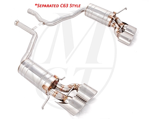 Meisterschaft Stainless GT Racing Exhaust 4x120x80mm Tips Mercedes-Benz C300/350 V6 Sedan 08-11