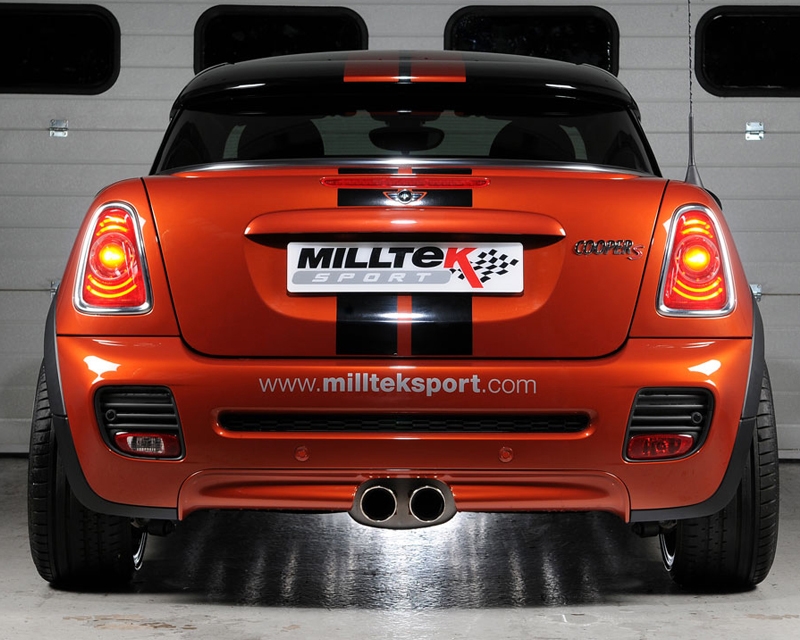 Milltek Catback Twin Oval Tips Set Mini Cooper S MK2 Coupe 1.6L Turbo 06-13