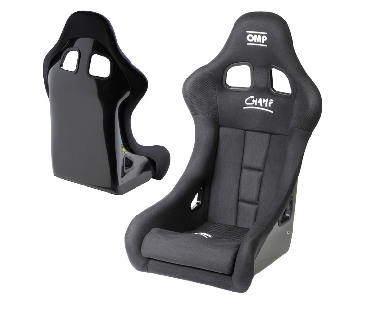 OMP Champ Fiberglass Seat, Black