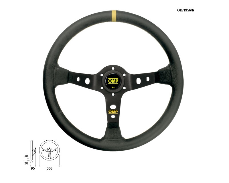 OMP Corsica Steering Wheel Black Suede