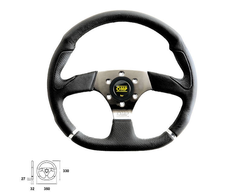 OMP Cromo Flat  Steering Wheel