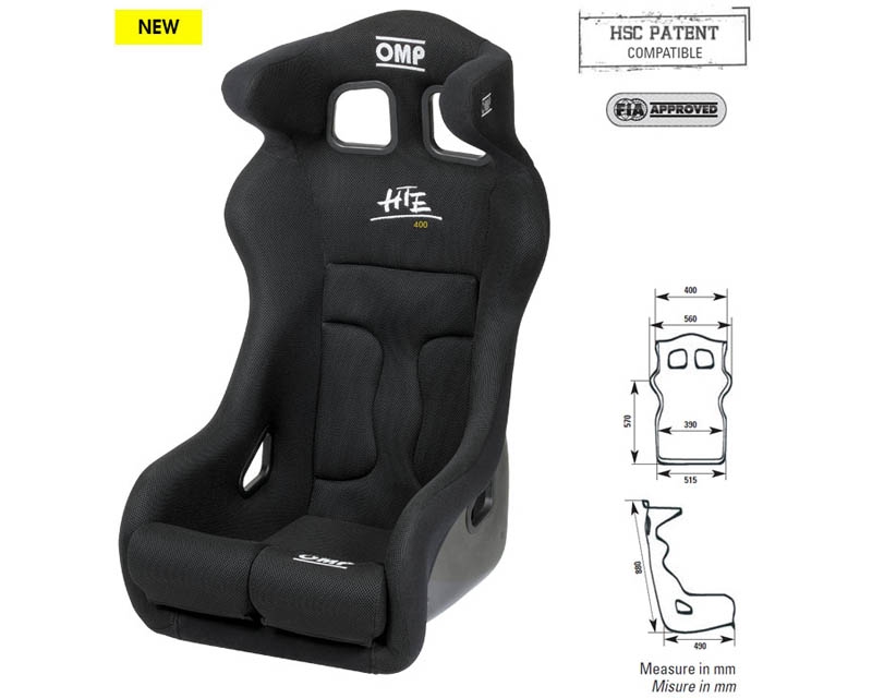 OMP HTE 400 Racing Seat, Black