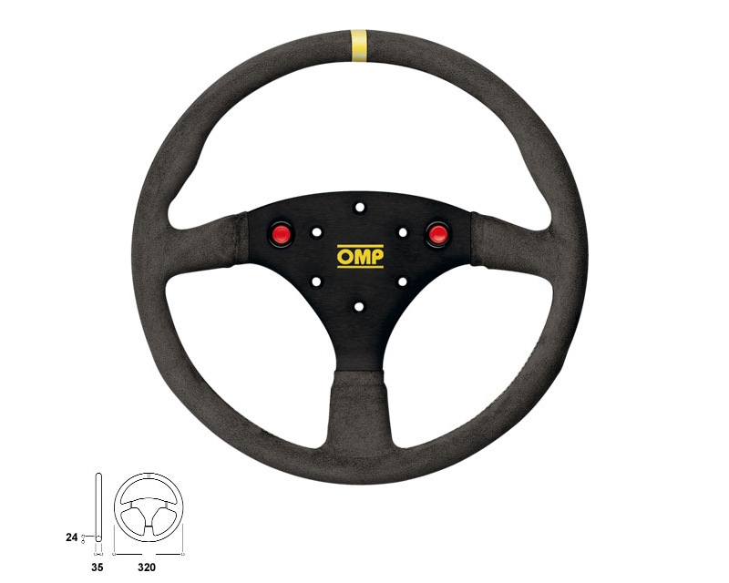 OMP Superturismo Steering Wheel Black Suede