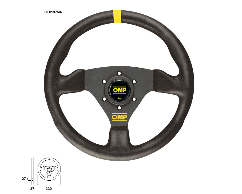 OMP Trecento Steering Wheel Black Suede