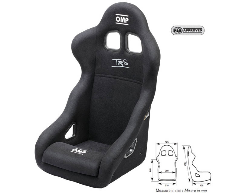 OMP TRS XL Tubular Racing Seat, Black