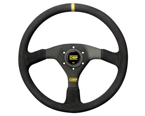 OMP Velocita 380 Flat Black Leather Steering Wheel