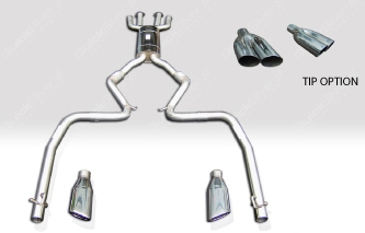 Quicksilver SuperSport Stainless Steel Exhaust System x4 Round Tips Jaguar XKR 4.2L 02-05