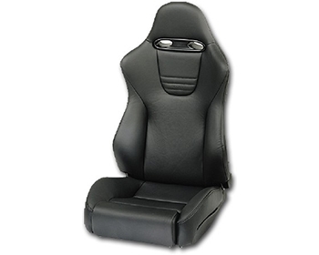 Recaro Sport Topline Left Seat Black Leather/Black Leather Silver Logo