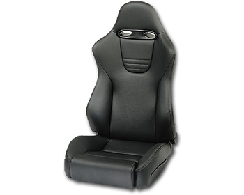 Recaro Sport Topline Left Seat Black Leather/Black Suede Black Logo
