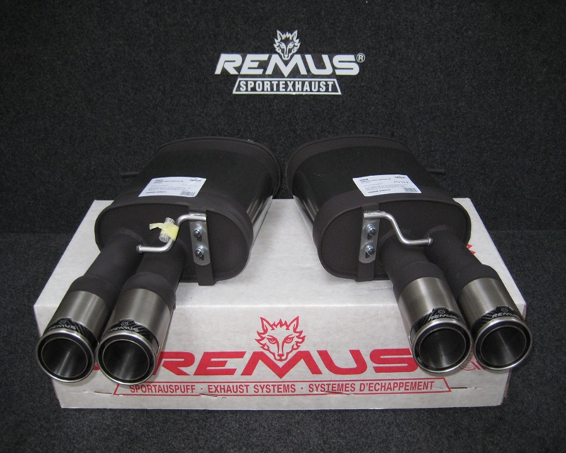 REMUS Stainless Muffler w/84mm Quad Carbon Tips BMW 335i E92|E93 3.0L 07-13