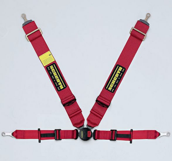 Schroth Racing Harness P2 4 FE asm Bolt PU Red LT