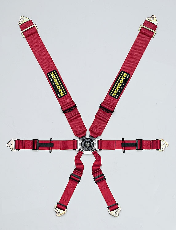 Schroth Racing Harness P2 6 Flex Snap Red