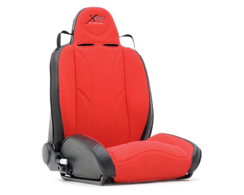 SmittyBilt XRC Seating Suspension Seat Left Side Red/black Jeep CJ and Wrangler (YJ/TJ/LJ/JK) 76-11