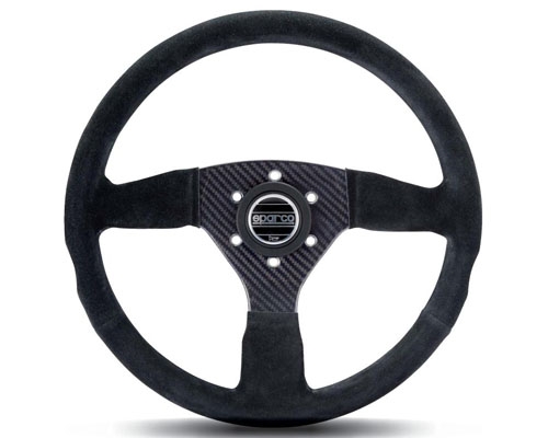 Sparco 385 Suede Universal Racing Carbon Fiber Steering Wheel
