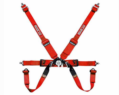 Sparco Competition 6-Point Formula Harness HANS Compatible Red