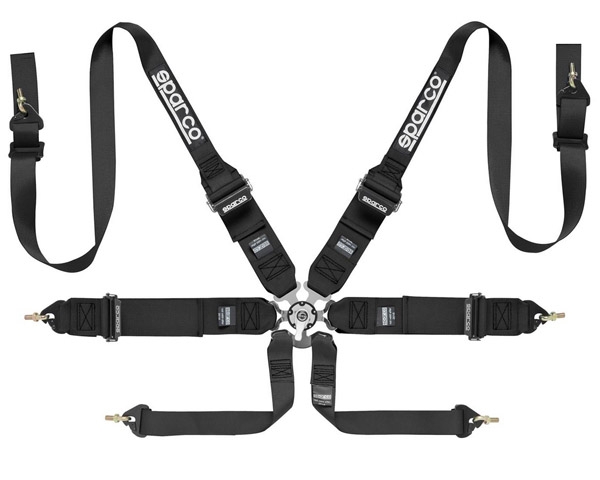 Sparco Competition 6-Point Harness HANS Compatible Black