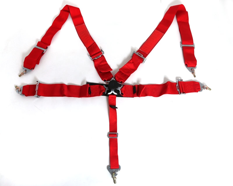 Status Racing 3 Inch 5 Point Cam Lock Harness Kit Red - FIA Approved