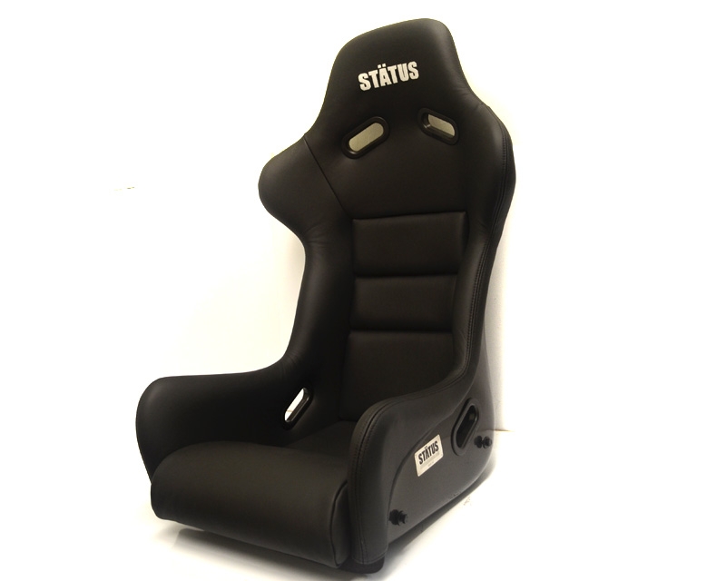 Status Racing Standard Ring GT Bucket Seat Black FRP Leather