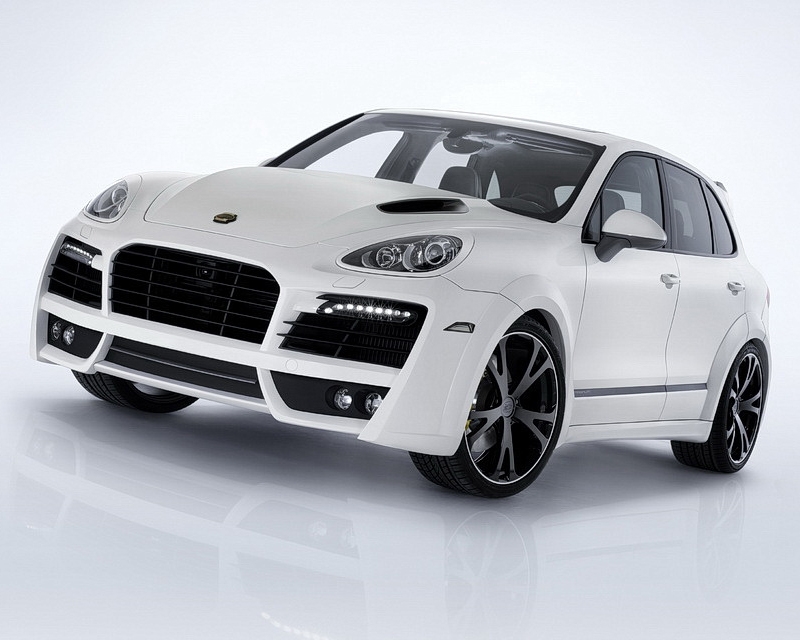 TechArt Magnum Aero Wide Body Kit Black Running Lights Porsche Cayenne Turbo 958 without Tow Hitch 11-14
