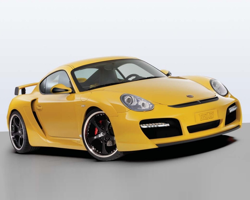TechArt Wide Body Kit with Black Running Lights Porsche Cayman with OE DRL 06-13