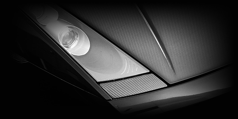 Tecnocraft Dry Carbon Fiber Headlight Washer Cover Lamborghini Gallardo 04-12