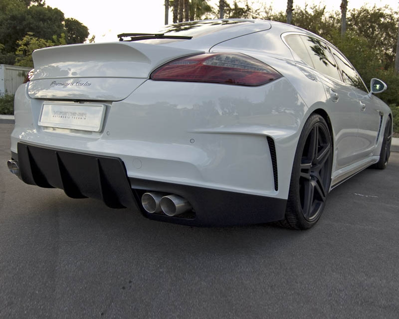 Vorsteiner V-PT DVWP Vented Rear Bumper Cover w/Carbon Diffuser Porsche Panamera S & Turbo 10-13
